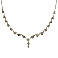 Green Diamond Necklace 20 Inches in Vermeil Yellow Gold Over Sterling Silver 1.00 ctw