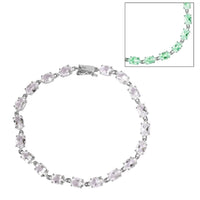 LUXORO 10K White Gold Premium Mexican Hyalite Opal Bracelet (8.00 In) (3.60 g) 8.15 ctw
