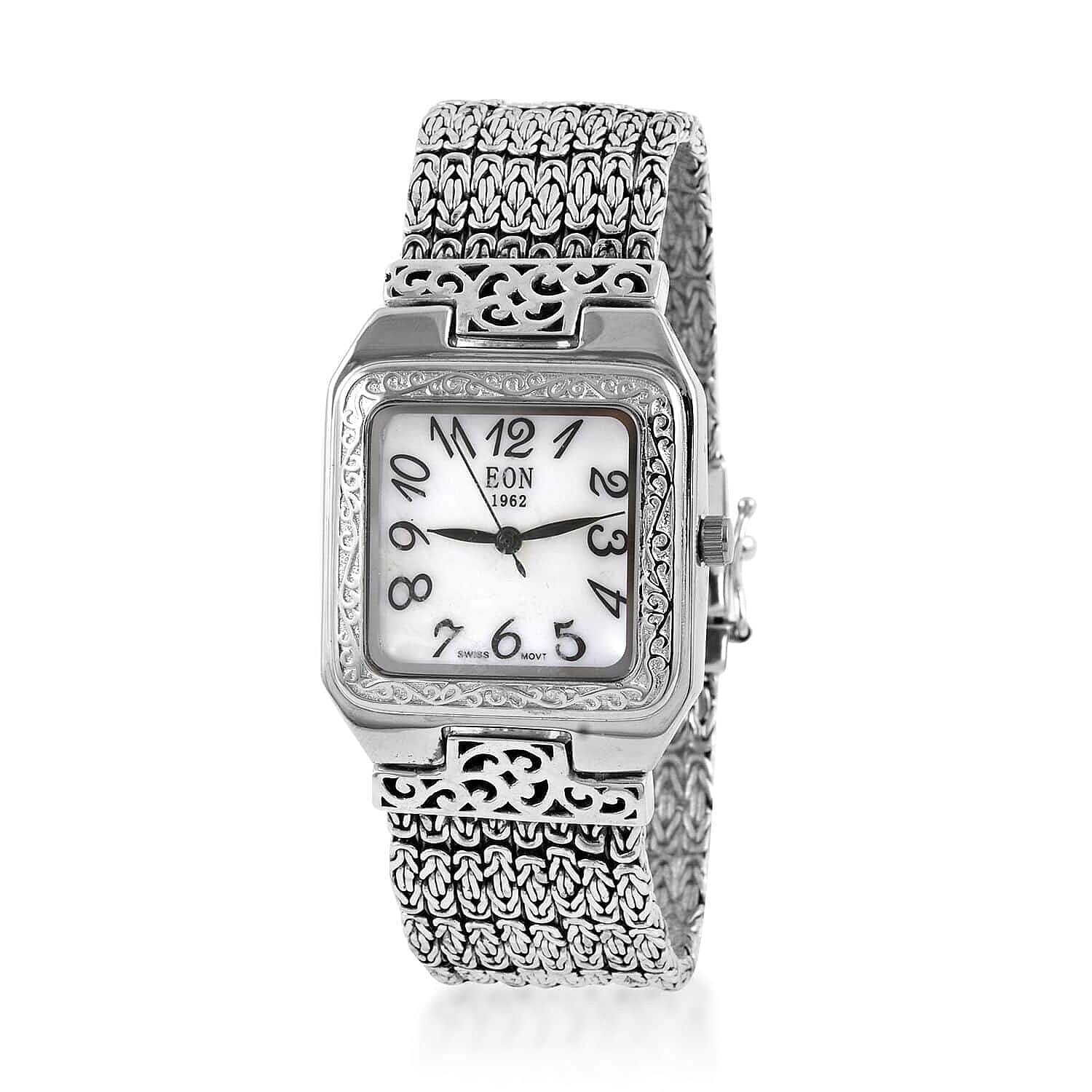 Eon 1962 Swiss Movement Bracelet Watch in Sterling Silver (7 In) (70 g)