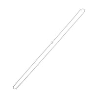 Rhodium Over Sterling Silver 0.8mm Foxtail Chain (20 Inches) (1.90 g)