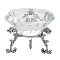 Transparent Crystal Craft Gem Ornaments in Silvertone (2.36")