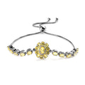 Tanzanian Canary Opal Floral Bolo Bracelet in Platinum Over Sterling Silver 2.50 ctw - Sticky add to cart bar