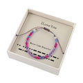 Multi Color Glass Beaded Bracelet in Cotton Cord (6.00 In) - Sticky add to cart bar