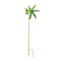 Green Solar Wind Spinner Stake - Hunningbird (11.8"x8.46"x36")