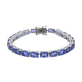 Color Change Fluorite Tennis Bracelet in Rhodium Over Sterling Silver (7.25 In) 11.90 Grams 25.35 ctw - Sticky add to cart bar