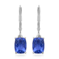 Color Change Fluorite Solitaire Lever Back Earring in Rhodium Over Sterling Silver 2.85 ctw - Sticky add to cart bar