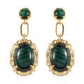 TLV KARIS African Malachite Earrings in 14K YG Over Sterling Silver and 18K YG Plated 23.15 ctw - Sticky add to cart bar