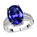 RHAPSODY 950 Platinum AAAA Tanzanite, Diamond (E-F, VS2) (0.30 cts) Ring (Size 6.0) (7.10 g) (Delivery in 10-12 Business Days) 7.50 ctw - Sticky add to cart bar