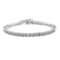 DOORBUSTER 120 Facet Moissanite Tennis Bracelet in Sterling Silver (7.50 In) (15.50 g) 11.25 ctw