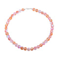 Simulated Yellow Magic Color Glass Beaded Necklace 18 Inches in Rhodium Over Sterling Silver - Sticky add to cart bar