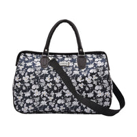 TLV Passage Coffee with Small Flower Print Travel Bag (18"x8.75"x13") with 43" Shoulder Strap