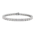 LUSTRO STELLA Made with Finest CZ Tennis Bracelet in Rhodium Over Sterling Silver (6.50 In) 10 Grams 28.35 ctw - Sticky add to cart bar