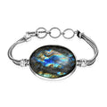 Malagasy Labradorite Bracelet, Toggle Clasp Bracelet, Sterling Silver Bracelet, Artisan Bracelet, Handmade Jewelry (7.25 In) 80.00 ctw - Sticky add to cart bar