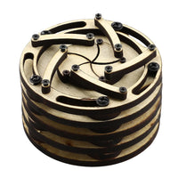 "Rotating Wooden Ring Box Size: 2.18 (Dia) Inches Color: WHITE"