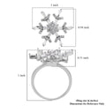 Simulated Diamond Spinner Ring in Silvertone (Size 10.0) 1.25 ctw - Sticky add to cart bar