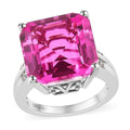Radiant Orchid Quartz and Natural White Zircon Ring in Platinum Over Sterling Silver (Size 10.0) 11.65 ctw - Sticky add to cart bar