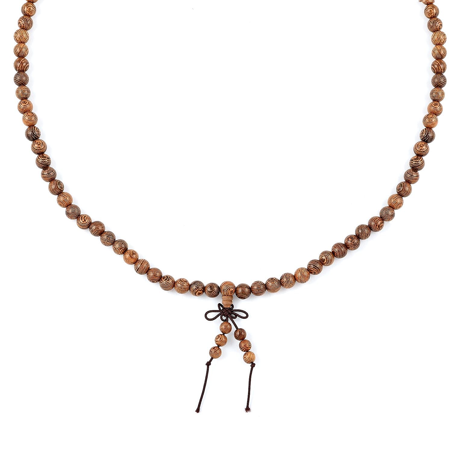 Natural Brown 108 Beaded Feng Shui Stretch Bracelet