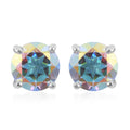 Mercury Mystic Topaz Solitaire Stud Earrings in Platinum Over Sterling Silver 1.90 ctw - Sticky add to cart bar