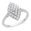 Simulated Diamond Marquise Shape Ring in Rhodium Over Sterling Silver - Sticky add to cart bar