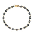 LUXORO 14K Yellow Gold AAA Natural Parti Sapphire Tennis Bracelet (6.50 In) (3.25 g) 11.00 ctw - Sticky add to cart bar