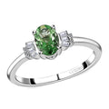 Luxoro 10K White Gold AA Tsavorite Garnet and Diamond Ring (Size 10.0) 0.85 ctw - Sticky add to cart bar