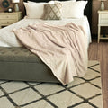HOMESMART Orange Microfiber Sherpa Blanket - Sticky add to cart bar