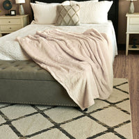 HOMESMART Orange Microfiber Sherpa Blanket