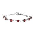 Karis Mozambique Garnet Bracelet in Platinum Bond (6.50 In) 3.50 ctw - Sticky add to cart bar