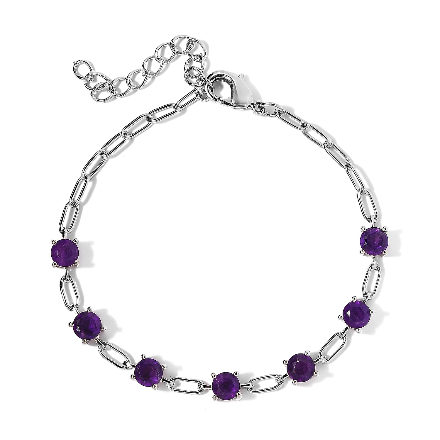 Karis Mozambique Garnet Bracelet in Platinum Bond (6.50 In) 3.50 ctw