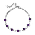 Karis Mozambique Garnet Bracelet in Platinum Bond (6.50 In) 3.50 ctw - Sticky add to cart bar
