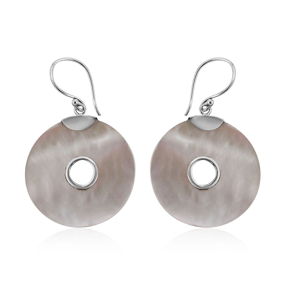 Mother Of Pearl Fancy Earrings in Sterling Silver