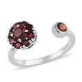 Mozambique Garnet January Birthstone Anxiety Spinner Openable Band Ring in Platinum Over Sterling Silver (Medium Adjustable Size 6-8) 1.00 ctw (Size 12.0) 1.00 ctw - Sticky add to cart bar