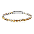 Amethyst and Simulated Diamond Fancy Bracelet in Platinum Over Sterling Silver (7.25 In) 9.85 Grams 11.50 ctw - Sticky add to cart bar