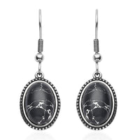 TLV Simulated Red Carnelian Earrings in Stainless Steel 7.60 ctw