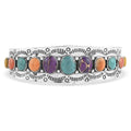 SANTA FE Style Spiny Turquoise Cuff Bracelet in Sterling Silver (6.00 In) 21.40 Grams 6.10 ctw - Sticky add to cart bar