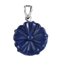 Freshened Lapis Lazuli Carved Fancy Pendant in Sterling Silver 13.25 ctw - Sticky add to cart bar