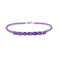 DOORBUSTER Amethyst Bracelet in Sterling Silver (7.25 In) 12.80 ctw