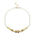 Feng Shui Luminous Beaded Pi xiu Necklace 18-20 Inches in Goldtone 173.50 ctw - Sticky add to cart bar