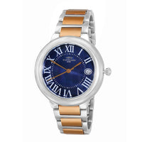 ONISS Swiss Movement Blue MOP Dial Watch in ION Plated RG and Stainless Steel Strap (36.50 mm)