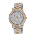 ADEE KAYE Austrian Crystal Japan Quartz Movement Watch in ION Plated RG and Stainless Steel Strap (39 mm) - Sticky add to cart bar