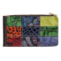 CHAOS BY ELSIE Multi Color Box Pattern Genuine Leather RFID Wallet - Sticky add to cart bar