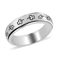 Sterling Silver Floral Spinner Band Ring (Size 10.0) 4.10 Grams - Sticky add to cart bar
