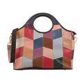 CHAOS Rainbow Solid Color Genuine Leather Convertible Tote Bag (12.5"x5.5"x8.5") with Long Shoulder Strap - Sticky add to cart bar