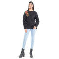 TAMSY 100% Cotton Fleece Knit Sweatshirt with Applique - Sticky add to cart bar