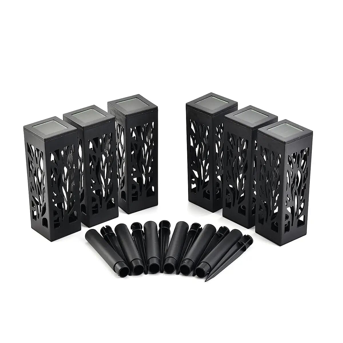 Set of 6pcs Black Garden LED Light