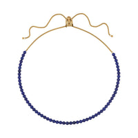 Lapis Lazuli and Neon Green Austrian Crystal Beaded and Lariat Necklace with Tiger Charm 18 Inches in Black Oxidized Stainless Steel 111.50 ctw
