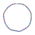 Magic Color Plated Hematite Beaded Necklace 20 Inches in Silvertone 323.00 ctw - Sticky add to cart bar
