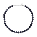 Blue Sandstone Beaded Knotted Necklace 18-20 Inches in Stainless Steel 227.50 ctw - Sticky add to cart bar