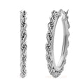 25mm Twisting of Rope Hoop Earrings in ION Plated YG Stainless Steel - Sticky add to cart bar