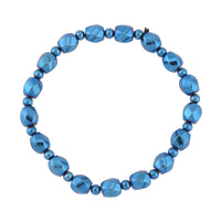 Magic Plated Hematite Beaded Stretch Bracelet 134.50 ctw